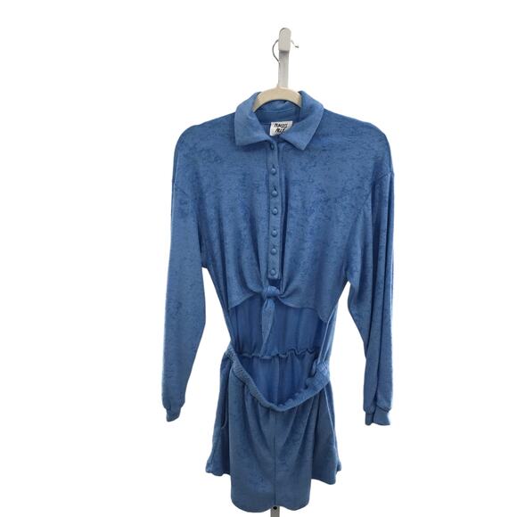 Princess Polly Kacy Blue Cutout Romper - Picture 5 of 11